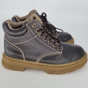 Dr martens Harrisfield mens dark brown leather ankle boots size US 11